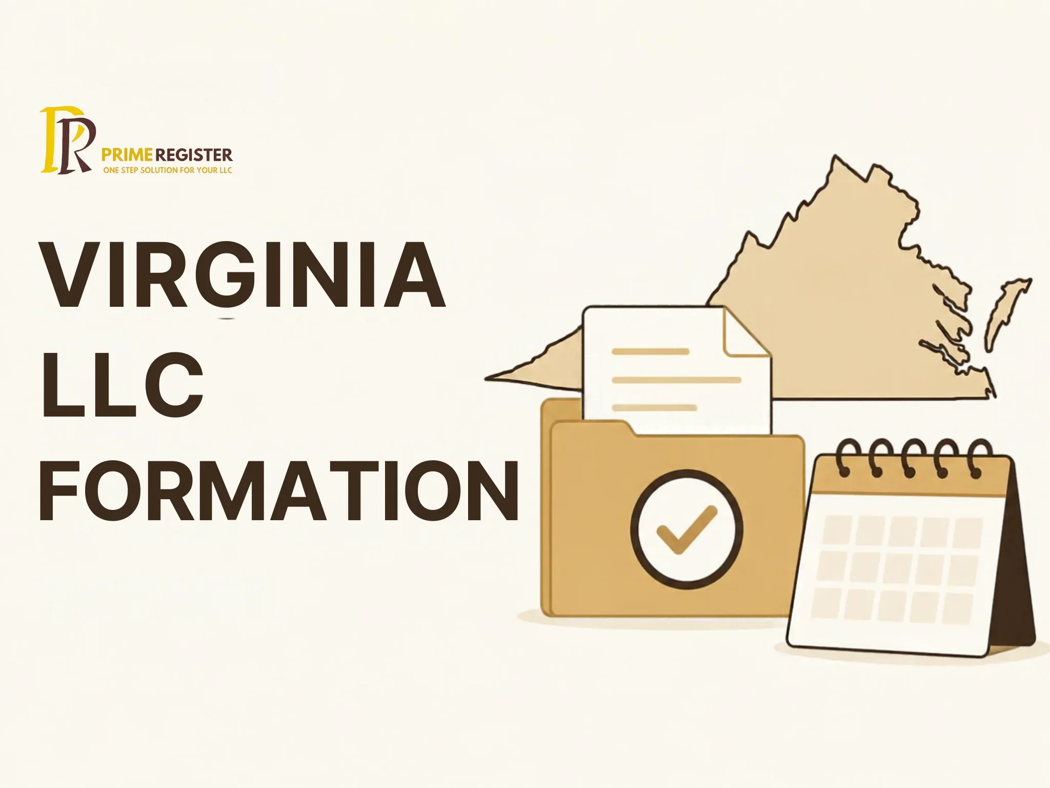 Virginia outline with an accepted articles folder and a clearly separate annual payment calendar.